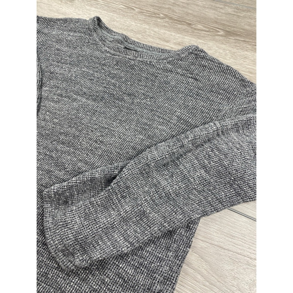 RTA Women's 100%‎ Cotton Knit Long Sleeve Shirt Grey Black Small